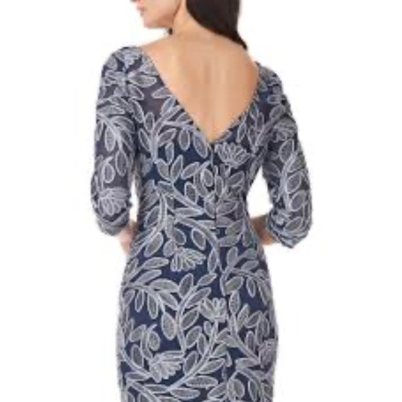 NWT JS COLLECTIONS Embroidered Soutache Elbow Sleeve Cocktail Party Dress Size 8 - Picture 11 of 16